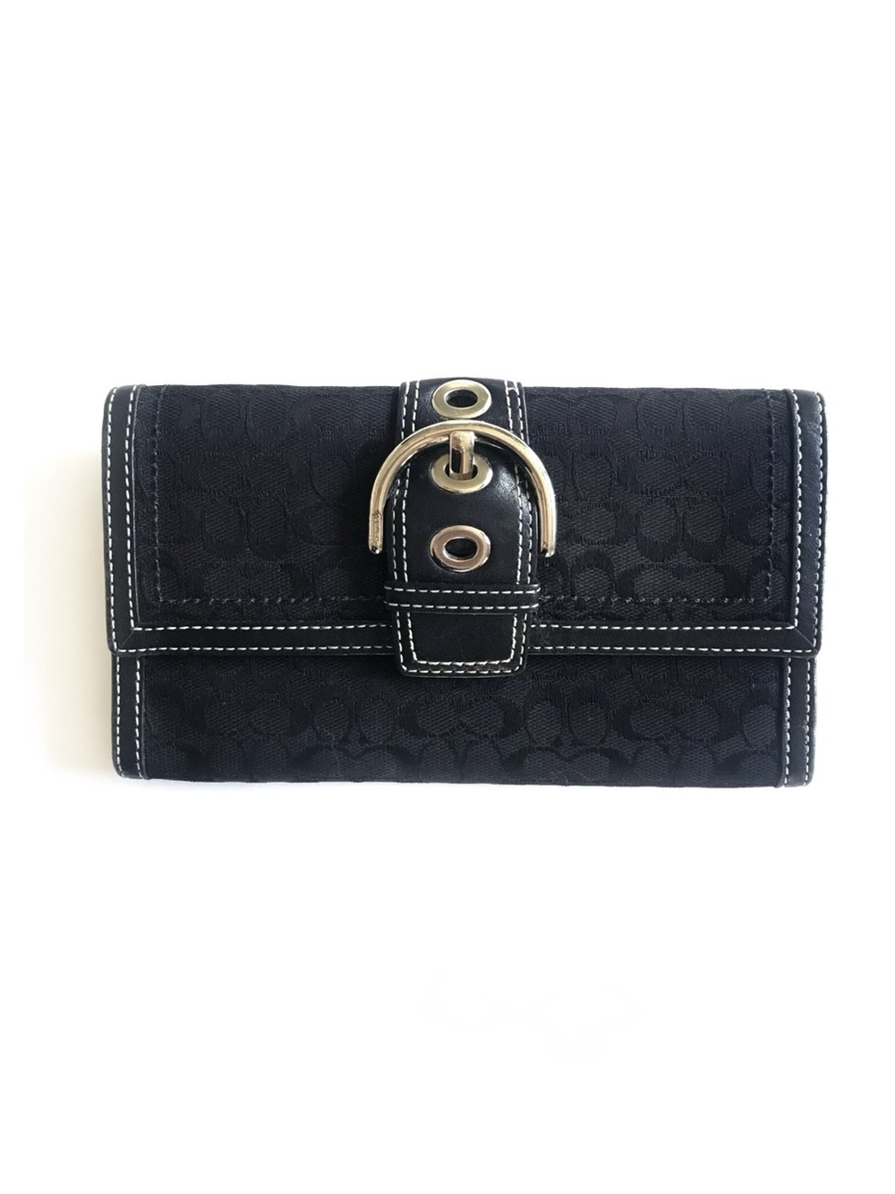 Coach SoHo Signature Black Wallet Vintage
